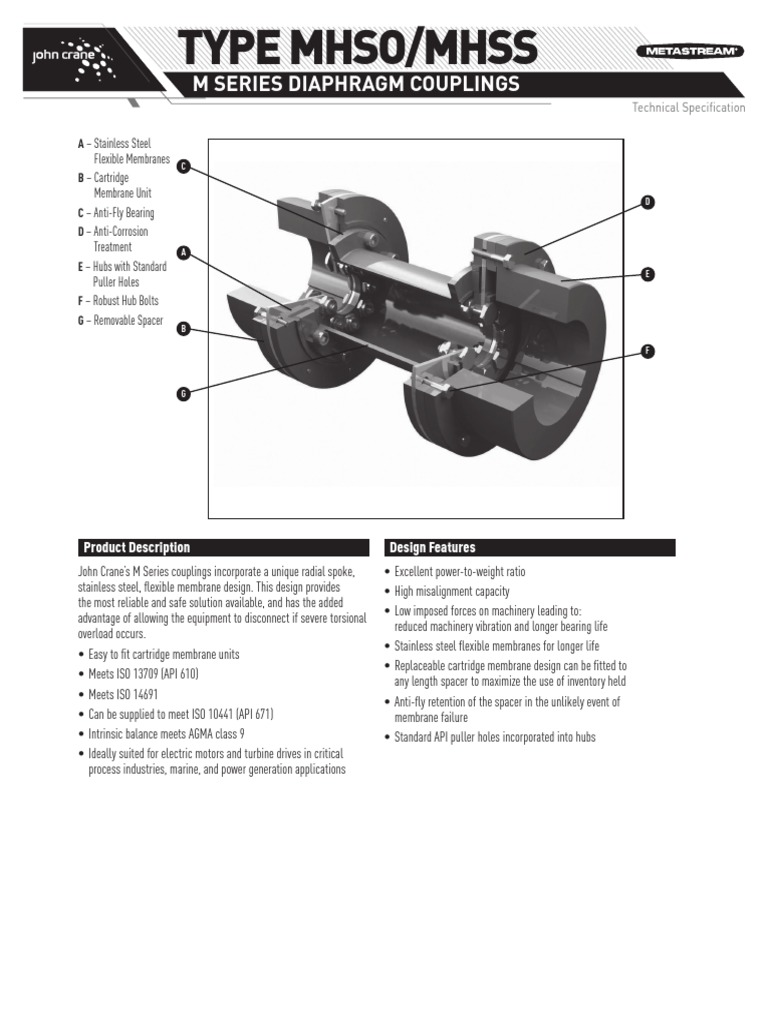 M Series Diaphragm Couplings Flexible Membranes Membrane Unit PDF