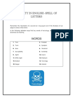 Activity in English-Toxicologia