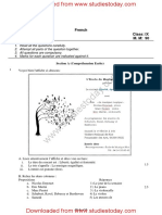 CBSE Class 9 French Sample Paper Set A PDF