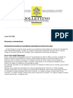 Boletín Diario Oficina de Prensa Vaticano - 13 de Julio de 2020