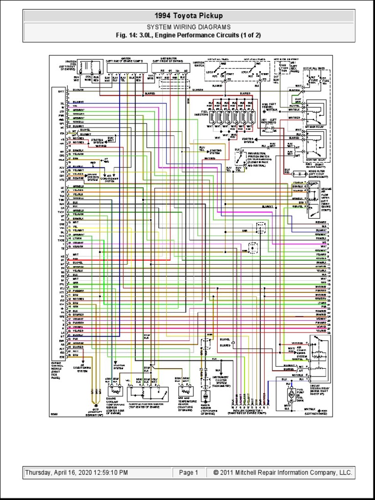 1994 Toyota Pickup Wiring Diagram PDF