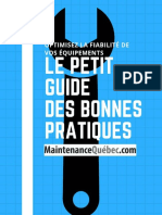 Le Petit Guide Des Bonnes Pratiques Maintenance Québec 2018 PDF