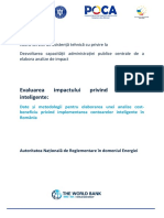 Date Și Metodologii Utilizate În Elaborarea Analizei Cost Beneficiu Pentru Contorizarea Inteligentă