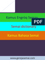 Kamus Engròq Semay. Semai Dictionary. Kamus Bahasa Semai PDF