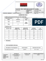 Site Acceptance Test Report For MV Panel