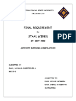 Final Requirement STAAD (CE583) : Eastern Visayas State University Tacloban City