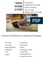 TOPIC 3 - Criteria For Selecting An Analytical Technique