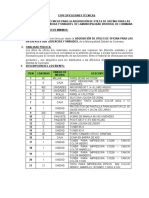 Especificaciones Técnicas