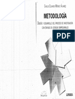 Metodología. Diseño y Desarrollo Del Proceso de Investigación Con Énfasis en Ciencias Empresariales - Carlos Mendez PDF