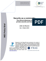Security As A Commodity: The Ethical Dilemmas of Private Security Services