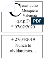 Esar Julio Mosquera Valencia: Q.E.P.D 07/02/2020