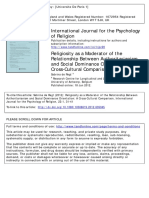 Sabrina de Regt - Religiosity as a Moderator of the Relationship Between Authoritarianism and Social Dominance Orientation A Cross-Cultural Comparison (Journal for the Psychology of Religion, 22_1, 31-41) (2012)