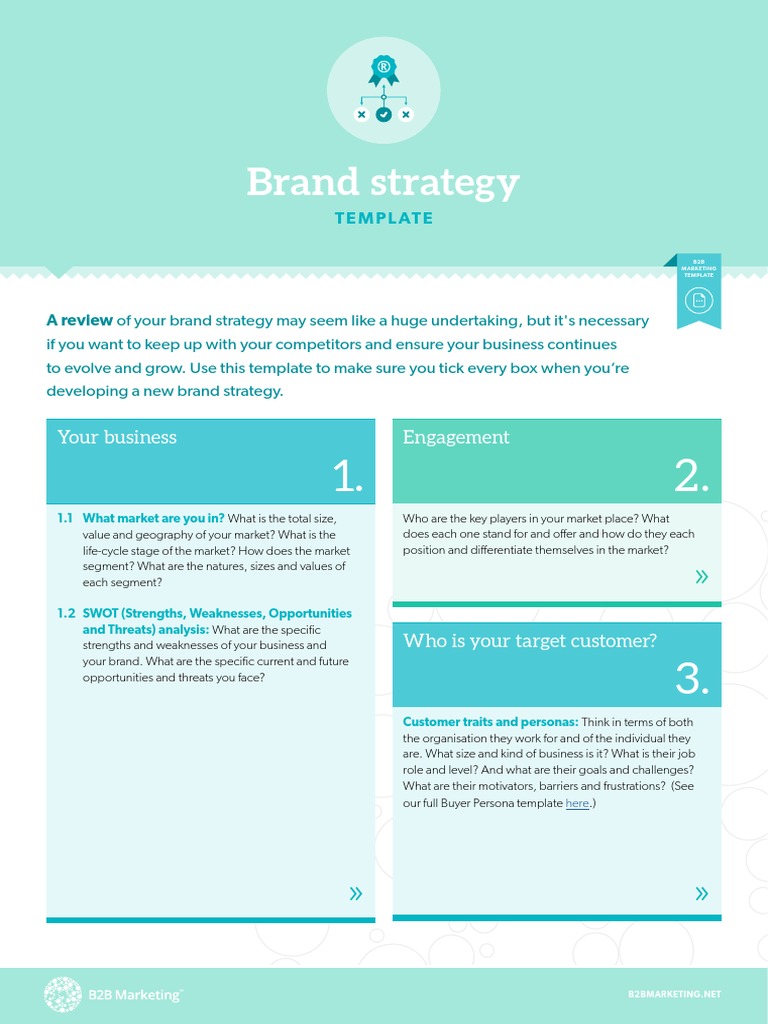 b2b Marketing Brand Strategy Template PDF Brand Media Manipulation