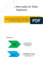 Procesos Abreviados de Título Supletorio