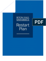 Seton Hall University Restart Plan 