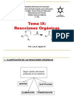 Tema Ix Reacciones Orgánicas PDF