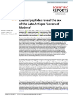 Enamel Peptides Reveal The Sex of The Late Antique Lovers of Modena'