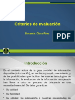 Criterios de Evaluación