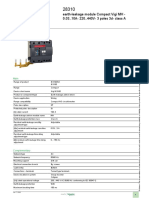 Product Data Sheet: Earth-Leakage Module Compact Vigi MH - 0.03..10A-220..440V - 3 Poles 3d - Class A