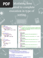 Calculating Time Required To Complete Execution in Type of Sorting