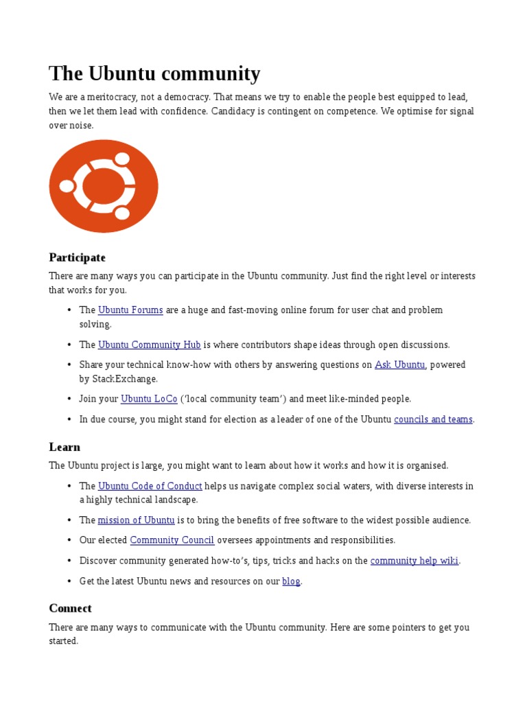 The Ubuntu Community: Participate | PDF