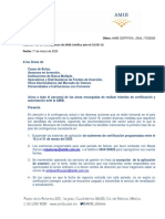 COMUNICADO AMIB CERTIFICA 0024 03172020 Plan de Contingencias de AMIB Certifica Ente El COVID-19 (17 03 2020)