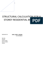 Structural Calculation For 4-Storey Residential Building: Prepared By: Engr. Jerry C. Abunin Civil Engineer