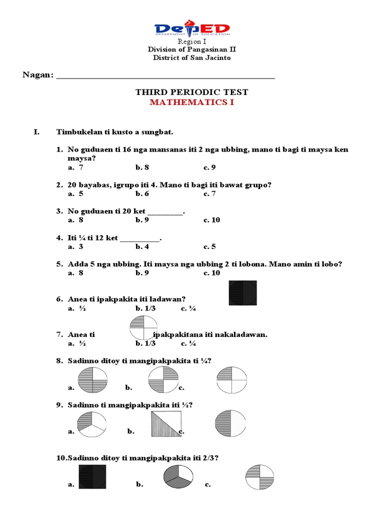 MATH 1 iLOCANO | PDF