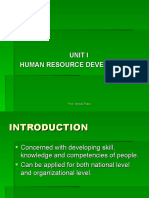 Unit I Human Resource Development
