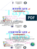 Certificates Camp Pag-Ibig