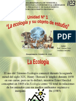 Unidad 1 La Ecología y Su Objeto de Estudio