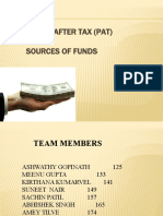 Profit After Tax (Pat) & Sources of Funds