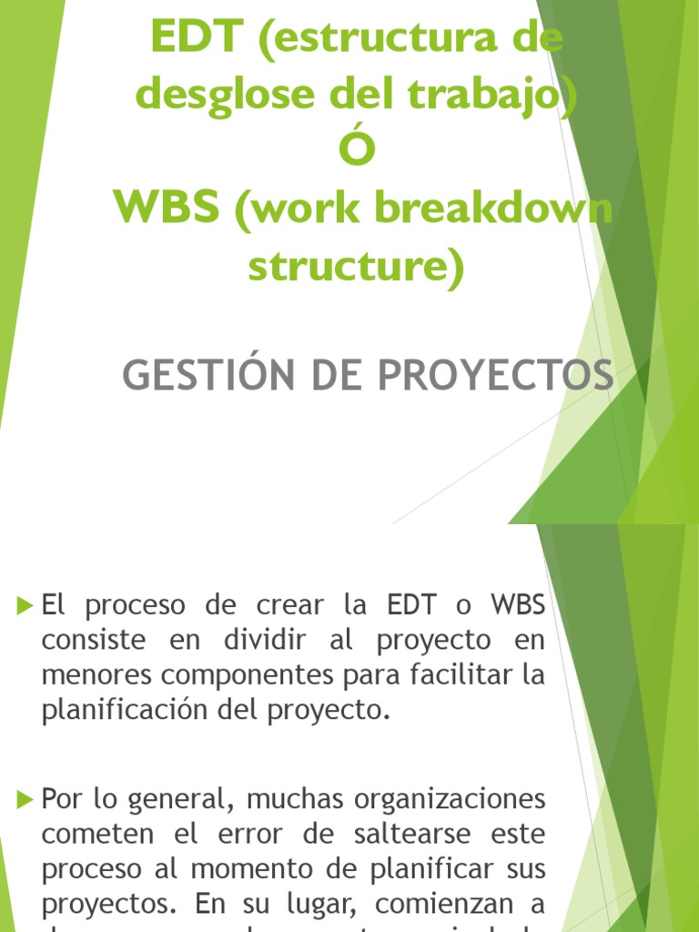 Estructura de Desglose del Trabajo (EDT) | PDF | Informática ...