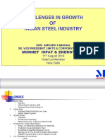 Challenges in Growth OF Indian Steel Industry: Monnet Ispat & Energy LTD