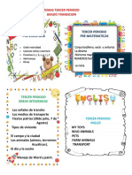 Tercer periodo: Pre-escritura, matemáticas, áreas integradas e inglés