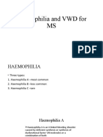 Haemophilia and VWD For MS