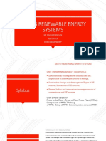 EE8703 Renewable Energy System UNIT 1