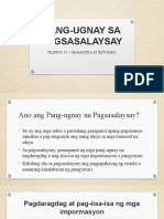 Pang-Ugnay Sa Pagsasalaysay