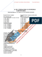 ListaFacultati - Ro Subiecte Admitere Universitatea Bucuresti Jurnalism 2005