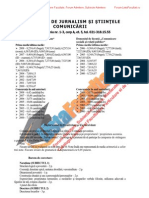 ListaFacultati - Ro Subiecte Admitere Universitatea Bucuresti Jurnalism 2008