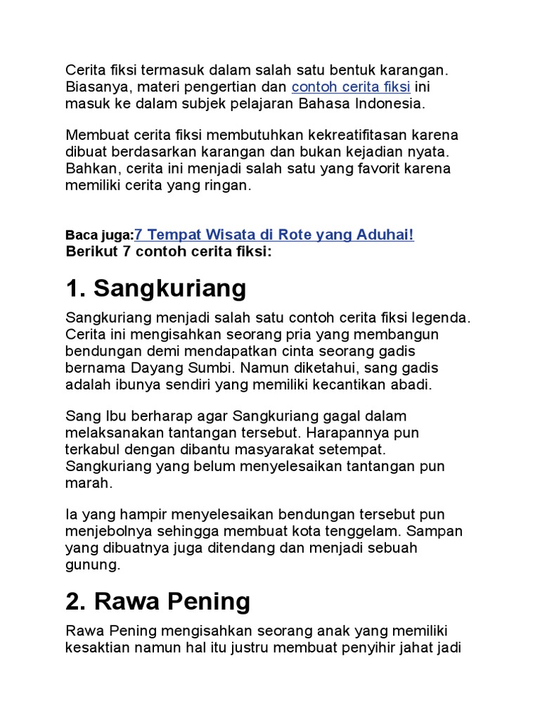 Cerita Fiksi Indonesia