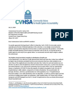 Community Voices For Health System Accountability Letter