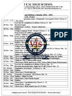 Viswa Jyothi E.M. High School: Event and Holiday Calendar 2018 - 2019