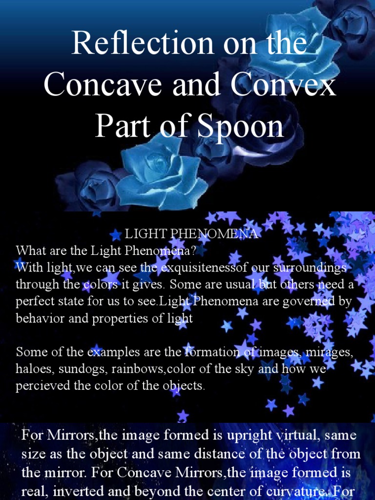 Concave and Convex Reflections in Spoons | PDF | Mirror | Glass ...
