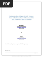 Determination of Swap Ratio in Merger: Case of Reliance Natural Resources Ltd. and Reliance Power Ltd. Merger