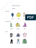 Men's Clothes: LESSON 8: Weather - Seasonal (Sport) Activities - Clothes