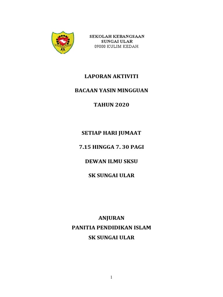 Laporan Bacaan Yasin Pdf