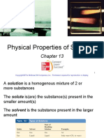 Physical Properties of Solutions