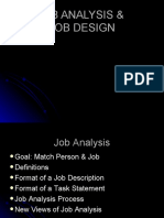 Job Analysis Job Design