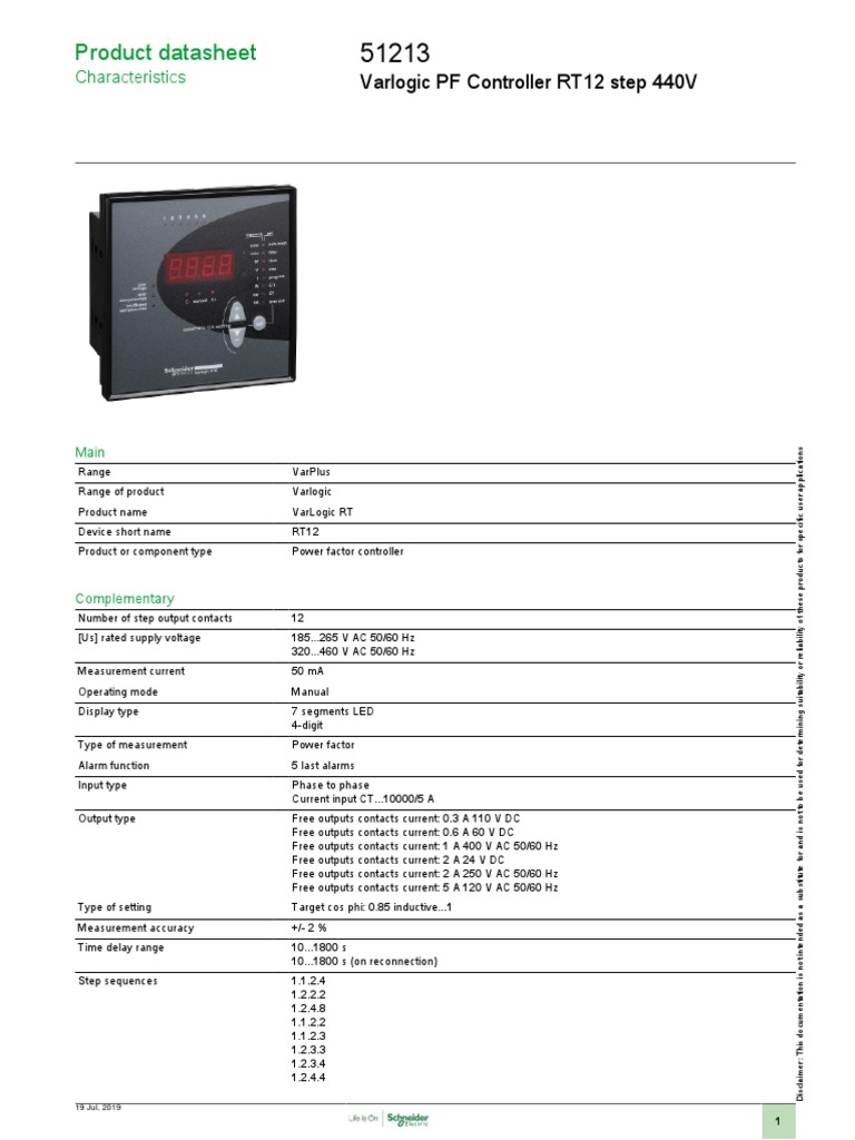 Varlogic Power Factor Controller - 51213 | PDF | Alternating Current ...